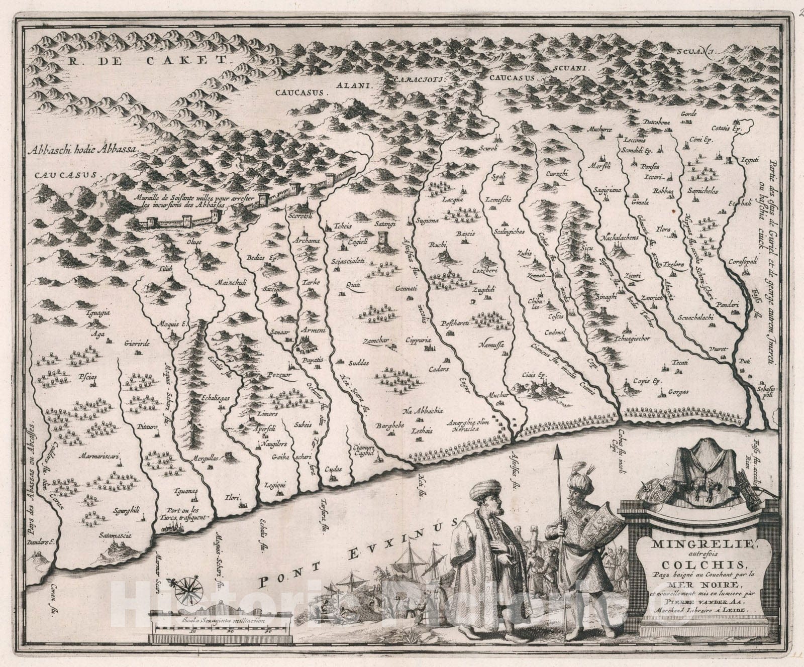 Historic Map : 119. Mingrelie autrefois Colchis, 1713, Vintage Wall Art