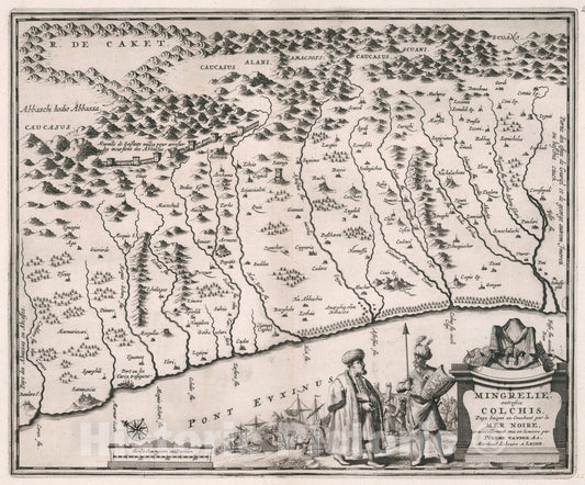 Historic Map : 119. Mingrelie autrefois Colchis, 1713, Vintage Wall Art