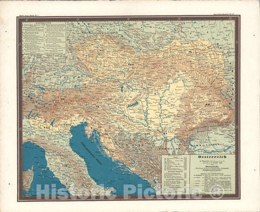 Historic Map : No. 47. Oesterreich., 1846, Vintage Wall Art