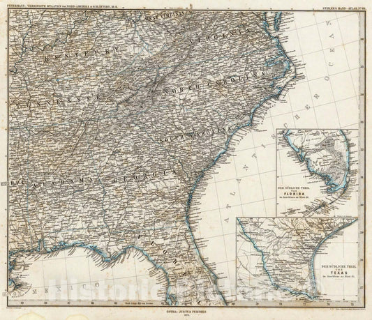 Historic Map : Vereinigte Staaten Von Nord-Amerika In six Blattern, Bl. six., 1875, Vintage Wall Art