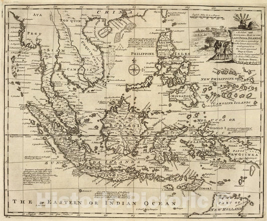 Historic Map : East India Islands., 1747, Vintage Wall Art