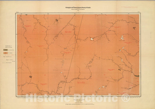 Historic Map : Province of Nova Scotia (Island of Cape Breton). Sheet no. 5., 1884, Vintage Wall Art