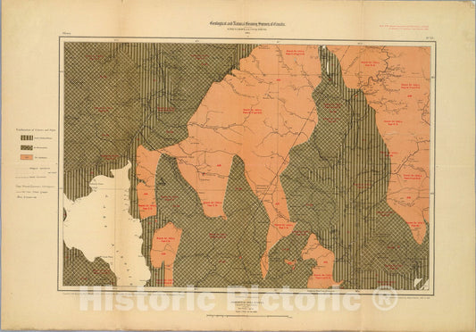 Historic Map : Province of Nova Scotia (Island of Cape Breton). Sheet no. 13., 1884, Vintage Wall Art