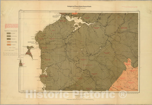 Historic Map : Province of Nova Scotia (Island of Cape Breton). Sheet no. 16., 1884, Vintage Wall Art