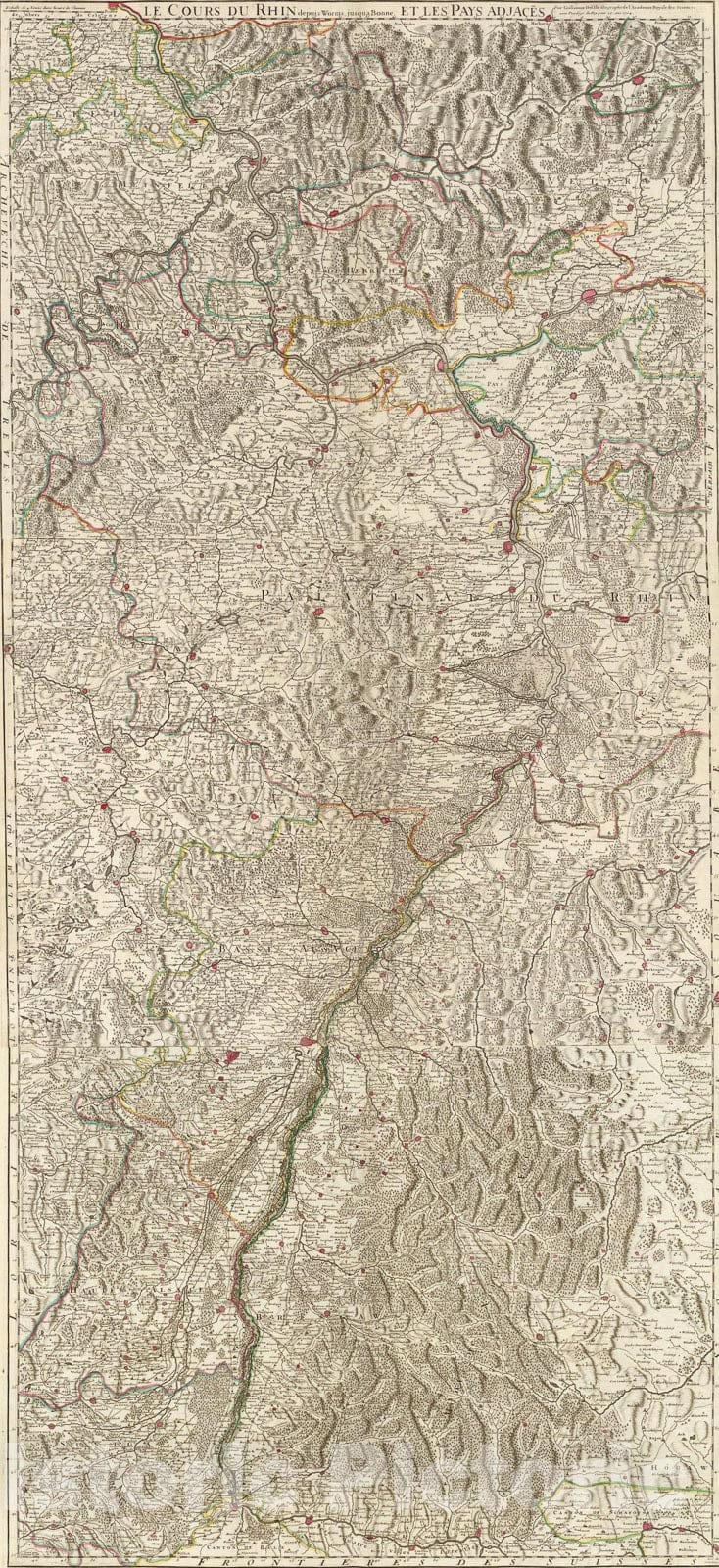 Historic Map : Composite: Rhin., 1704, Vintage Wall Art