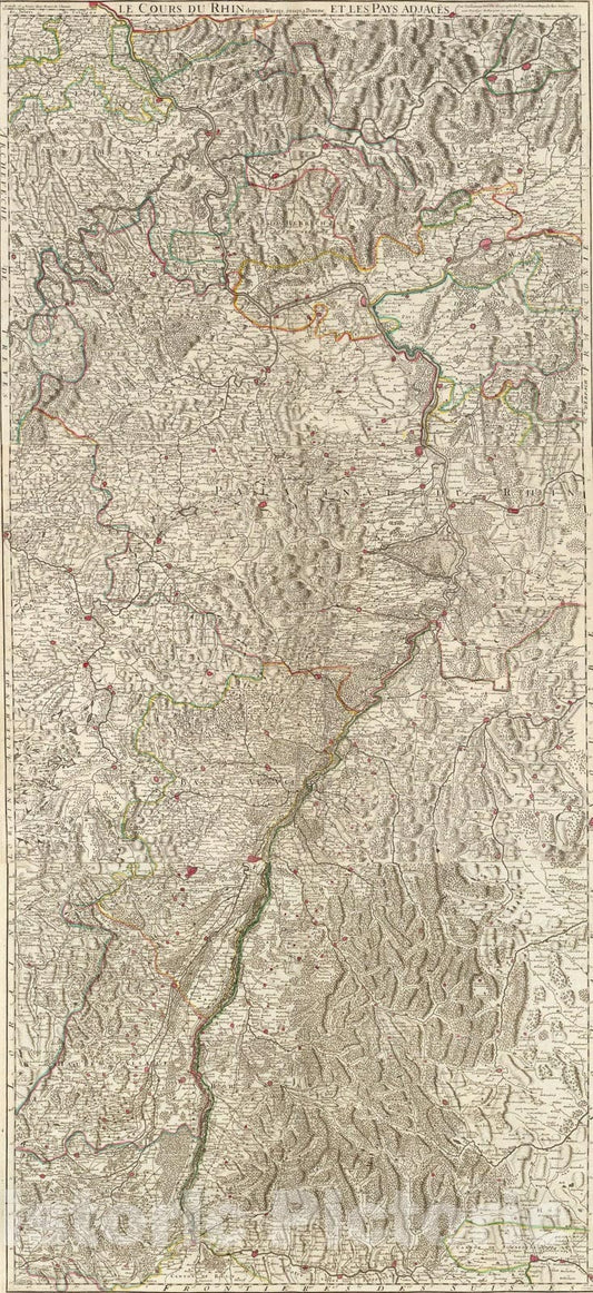 Historic Map : Composite: Rhin., 1704, Vintage Wall Art