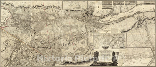 Historic Map : Composite: Lower Canada, 1815, Vintage Wall Art