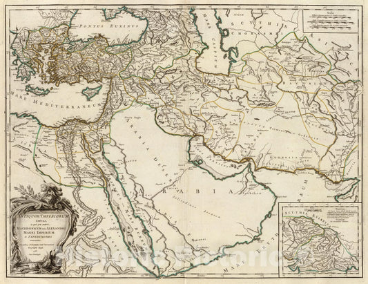 Historic Map : Antiquor? Imperiorum Tabula., 1757, Vintage Wall Art