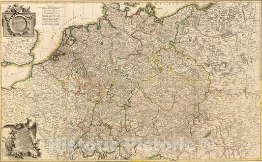 Historic Map : Composite: L'Alemagne., 1780, Vintage Wall Art