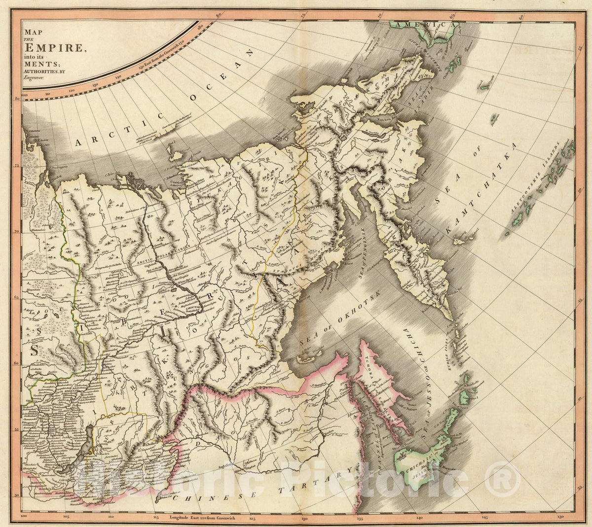 Historic Map : Russian Empire east., 1799, Vintage Wall Art