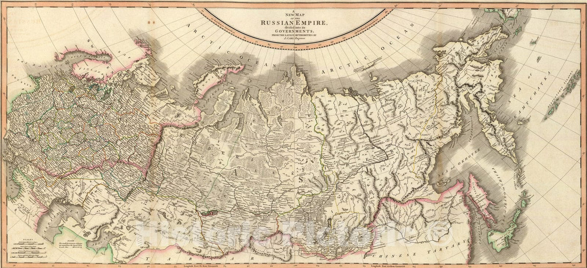 Historic Map : Composite: Russian Empire., 1799, Vintage Wall Art