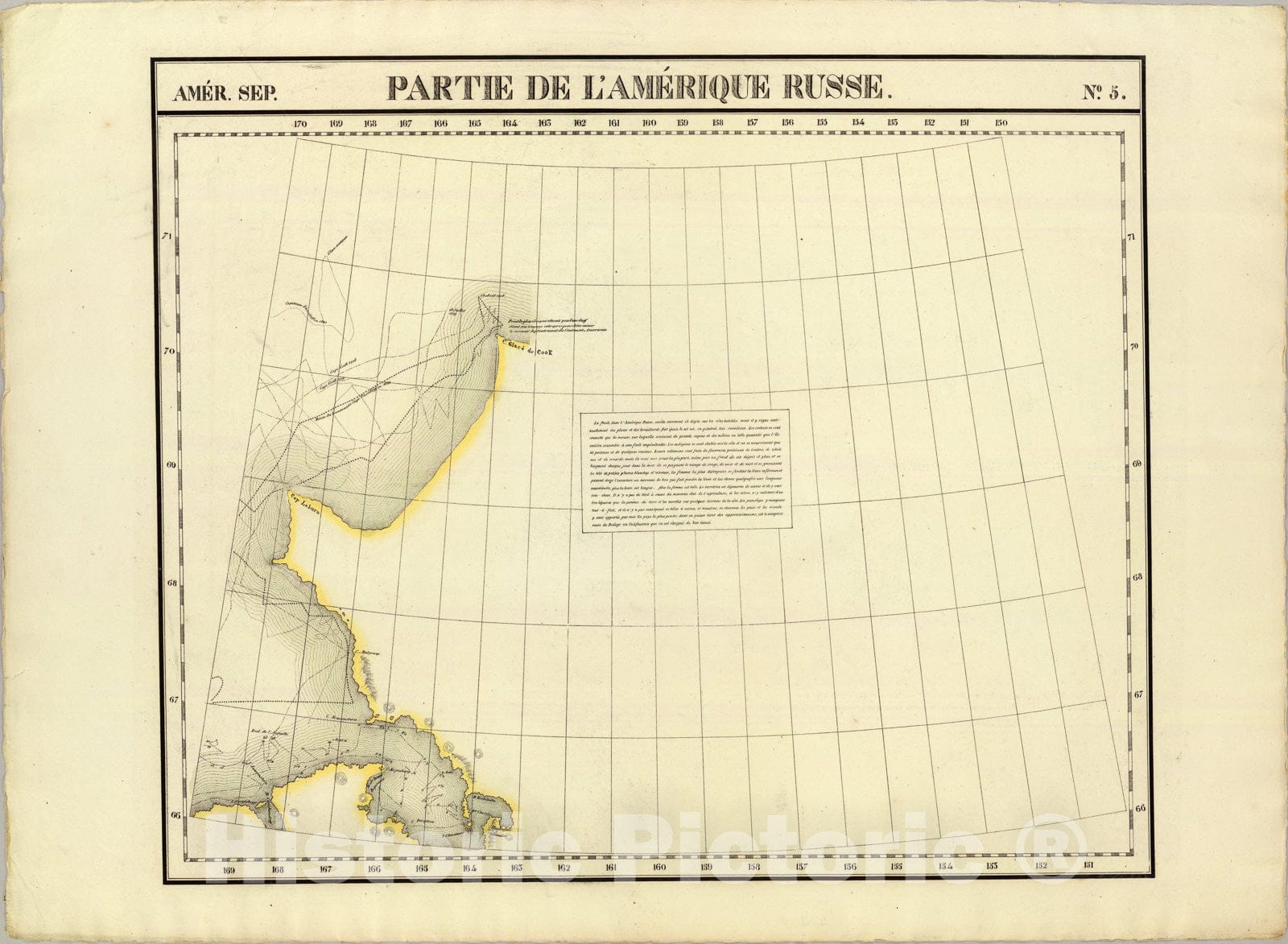 Historic Map : Partie, l'Amerique Russe. Amer. Sep. 5., 1827, Vintage Wall Art