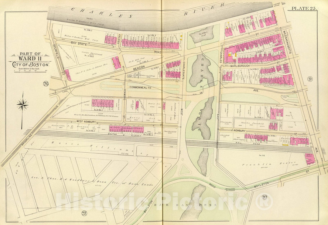 Historic Map : 25. Ward 11., 1895, Vintage Wall Art