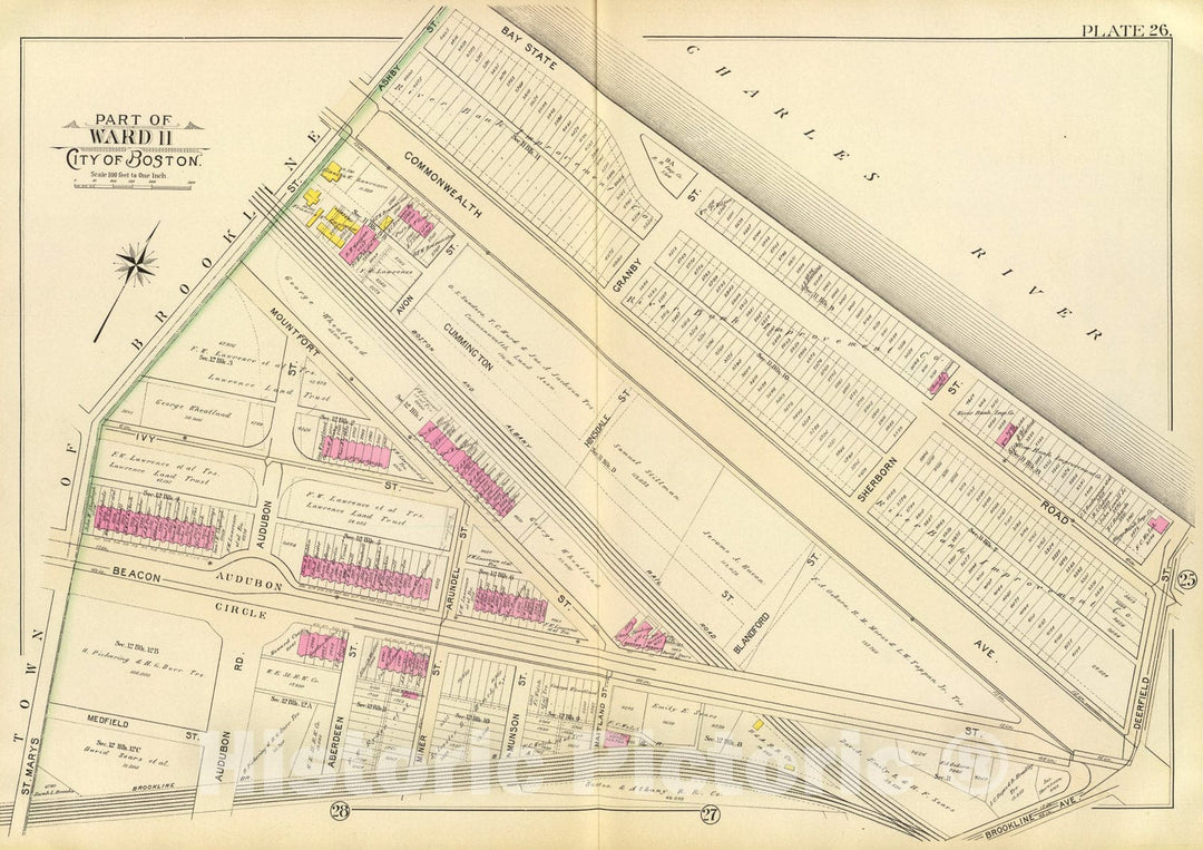 Historic Map : 26. Ward 11., 1895, Vintage Wall Art