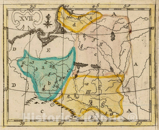 Historic Map : (La Pologne), 1784, Vintage Wall Art