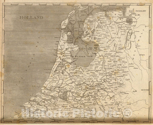 Historic Map : Holland., 1804, Vintage Wall Art