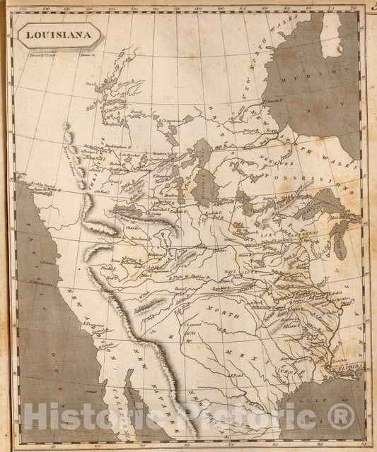 Historic Map : Louisiana., 1804, Vintage Wall Art