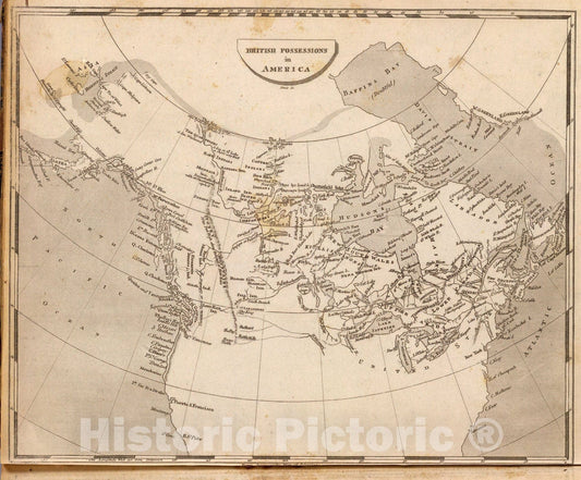 Historic Map : British possessions in America., 1804, Vintage Wall Art