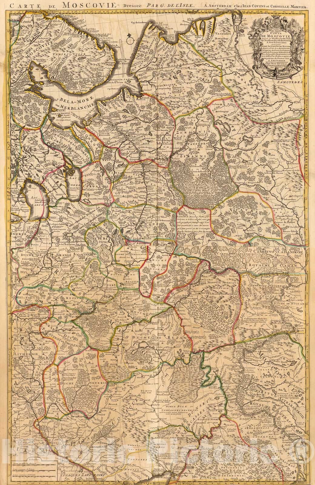 Historic Map : Composite: Moscovie., 1742, Vintage Wall Art