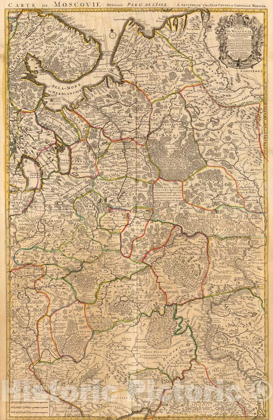Historic Map : Composite: Moscovie., 1742, Vintage Wall Art