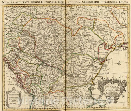 Historic Map : Hongrie., 1742, Vintage Wall Art