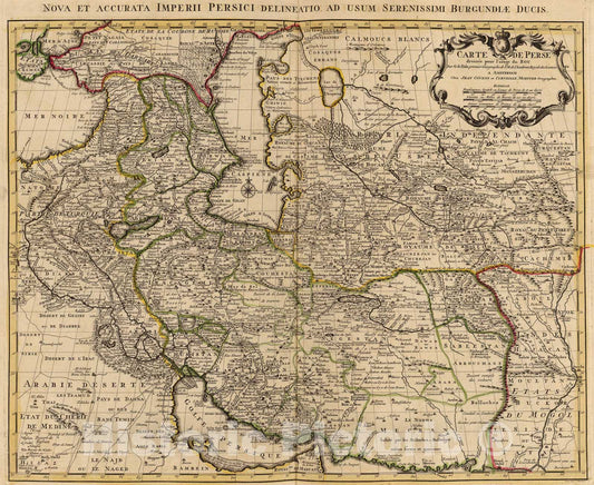 Historic Map : Carte de Perse., 1742, Vintage Wall Art