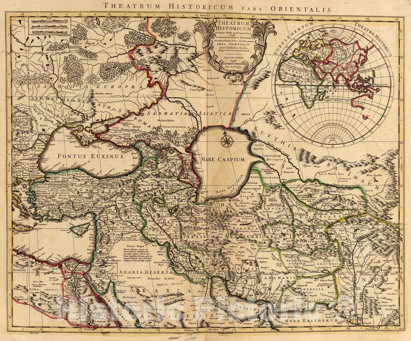 Historic Map : Theatrum historicum ad annum Christi quadringentesimu. Pars orientalis., 1742, Vintage Wall Art