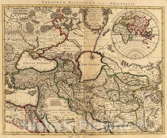 Historic Map : Theatrum historicum ad annum Christi quadringentesimu. Pars orientalis., 1742, Vintage Wall Art