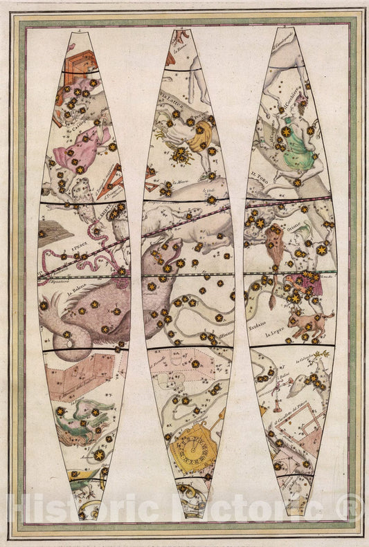Historic Map : Globo Celeste 4., 1792, Vintage Wall Art