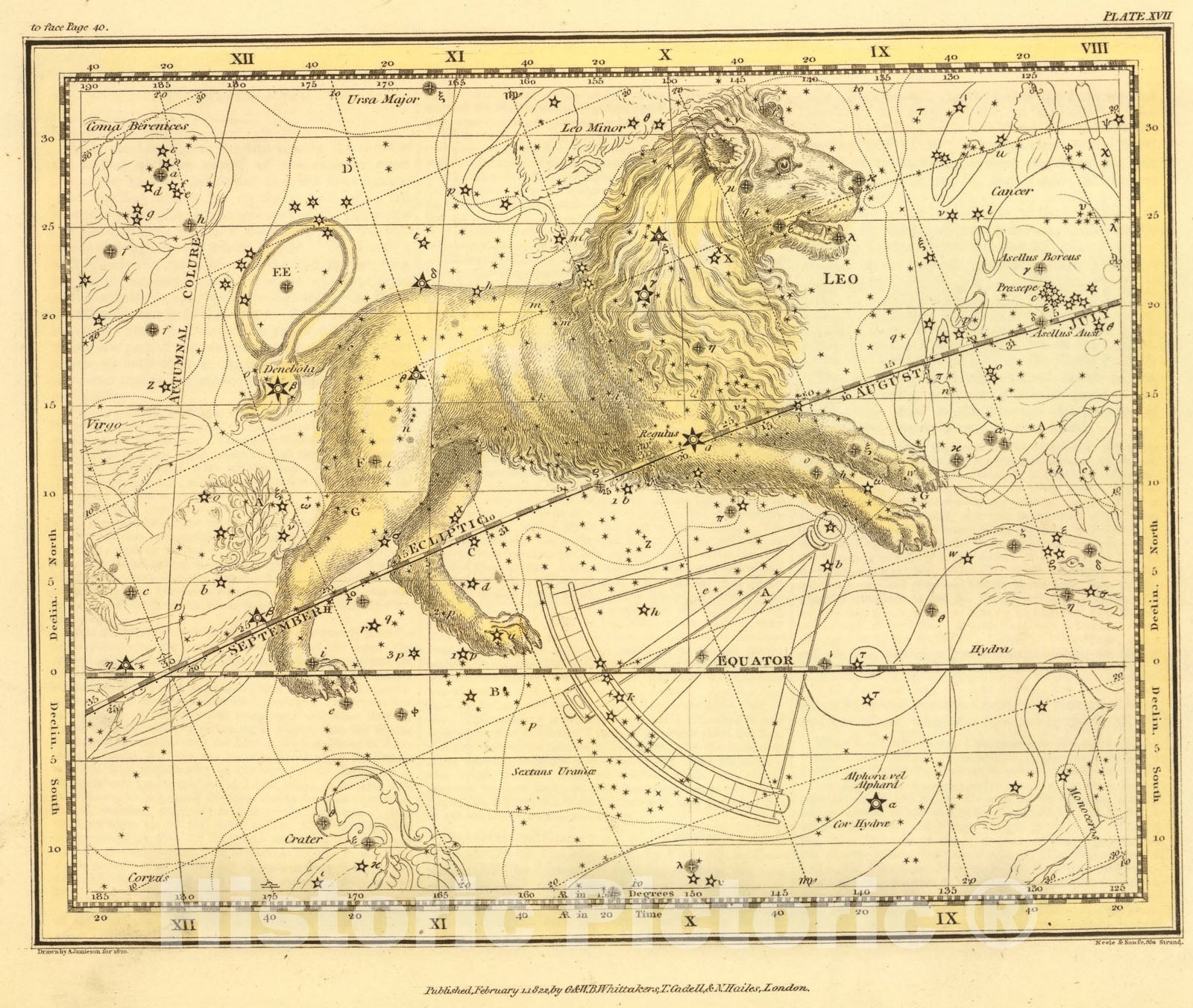 Historic Map : (Leo), 1822, Vintage Wall Art