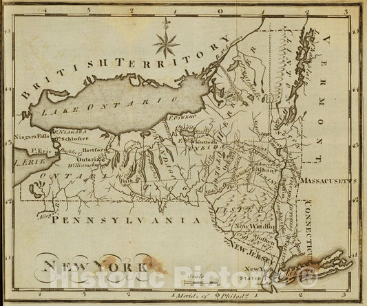Historic Map : New York., 1795, Vintage Wall Art