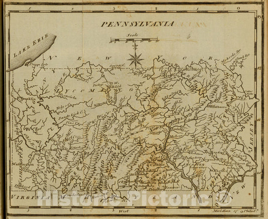 Historic Map : Pennsylvania., 1795, Vintage Wall Art