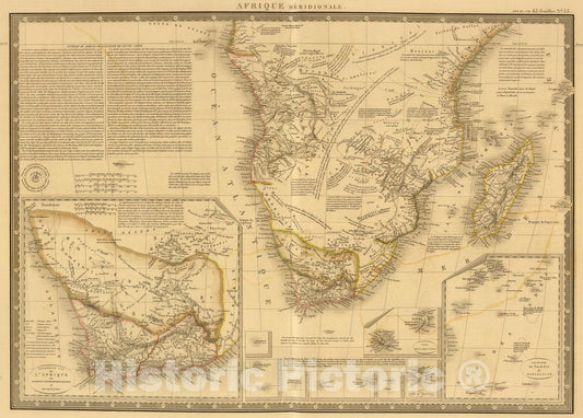 Historic Map : Afrique, meridionale., 1834, Vintage Wall Art