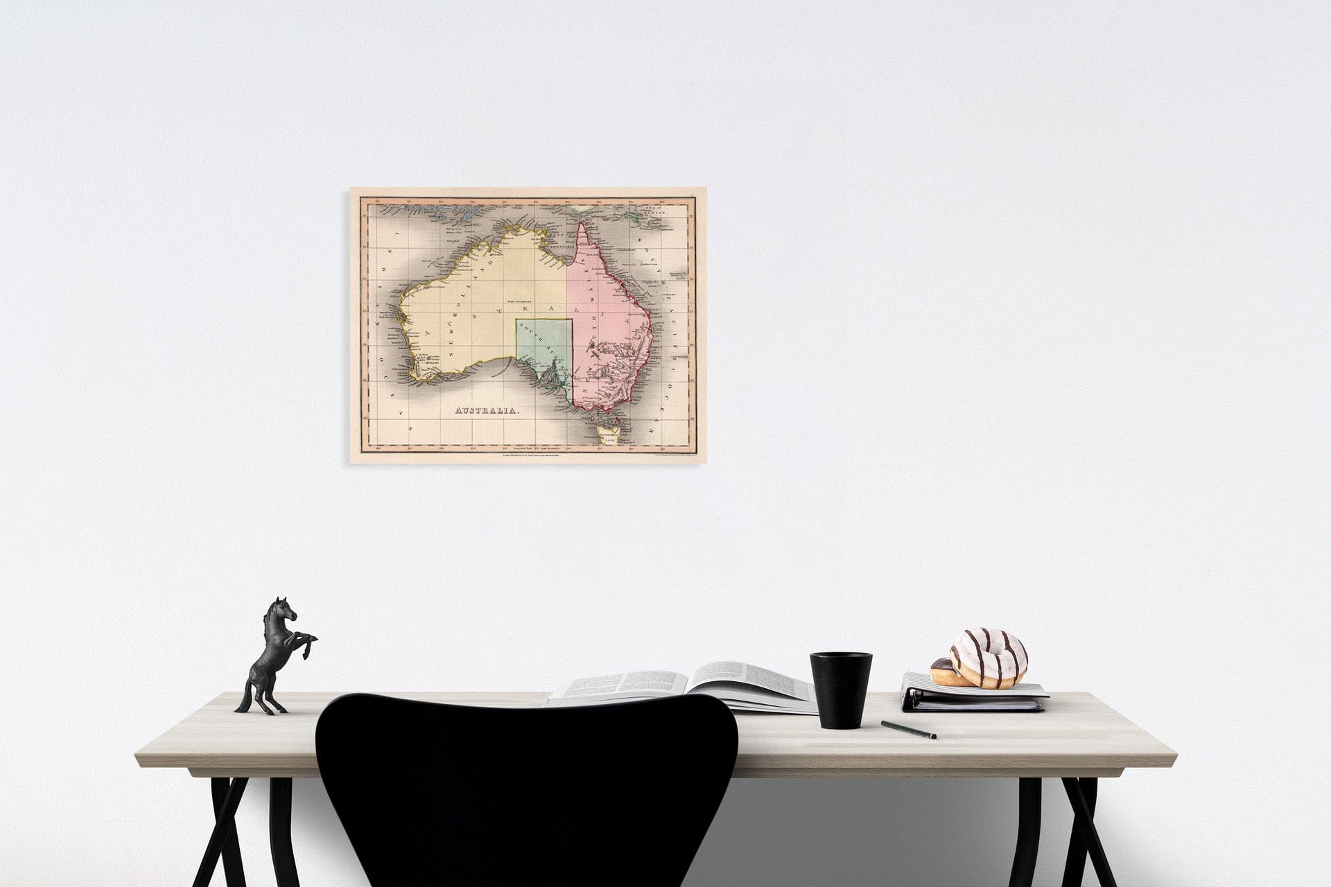 Historic Map : Australia., 1832, Vintage Wall Art