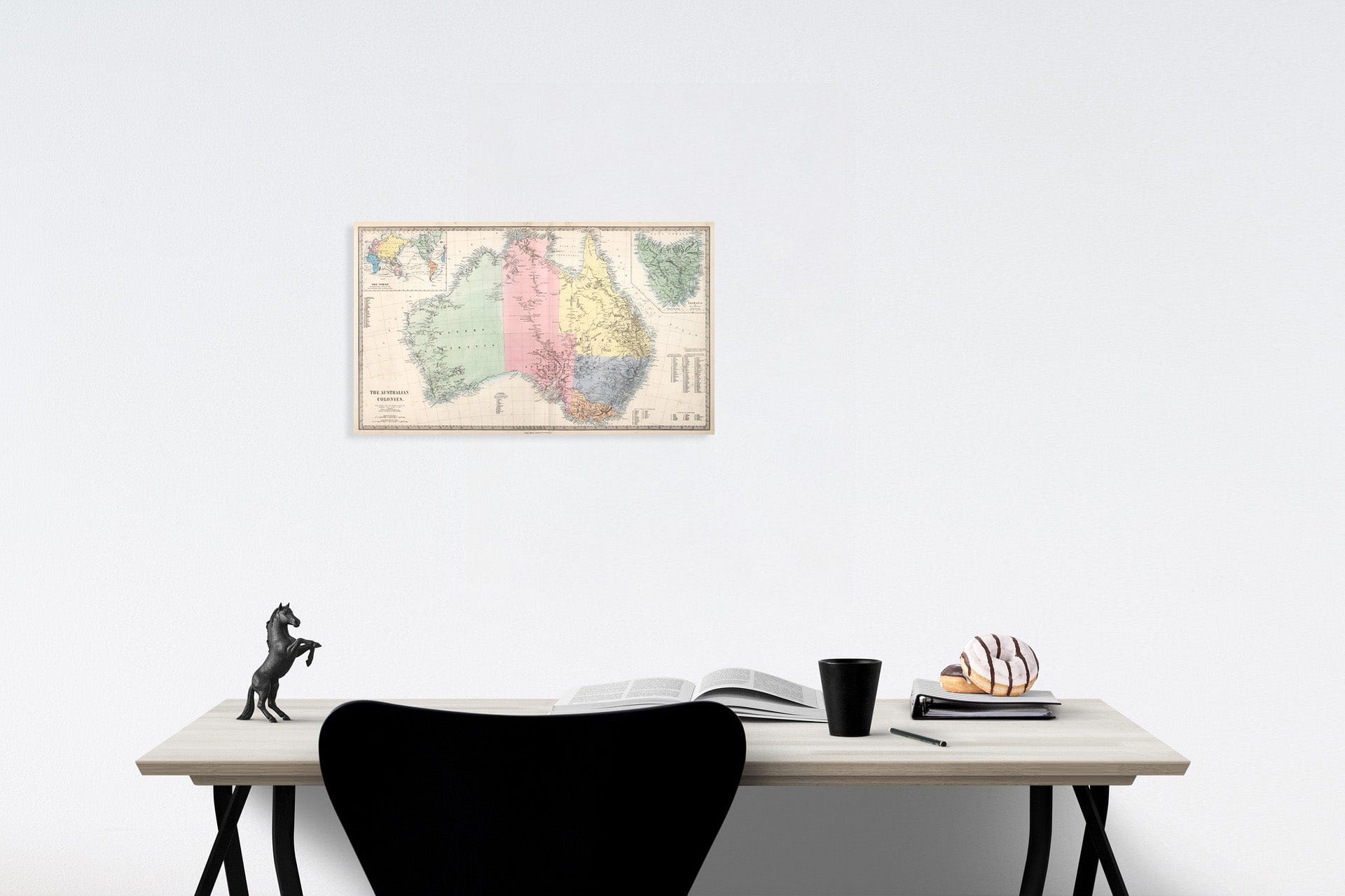 Australia and Tasmania - Geologic Map, 1865 - Historical Map Print
