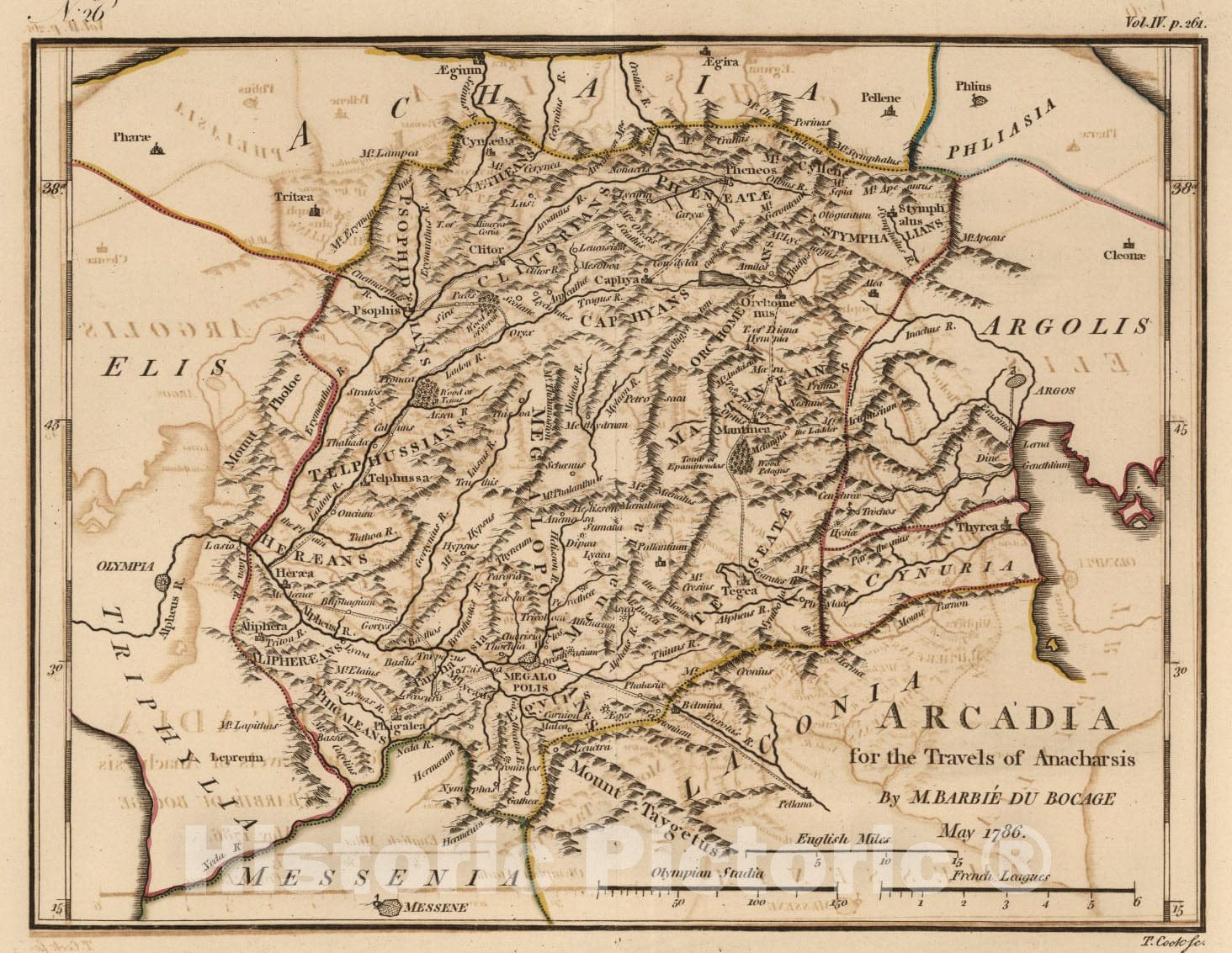 Historic Map : Arcadia. No. 26, 1786, Vintage Wall Art
