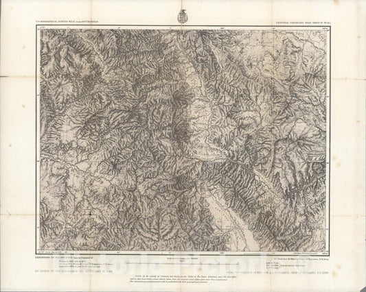 Historic Map : 61B. Central Colorado., 1876, Vintage Wall Art