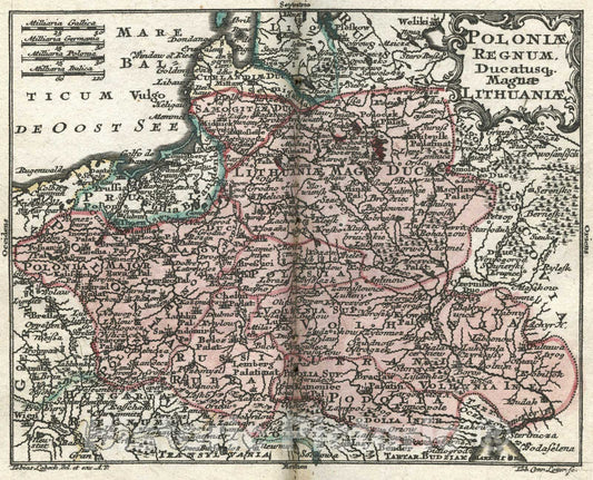 Historic Map : Poloniae Regnum, Ducatusq Magnae Lithuaniae, 1762, Vintage Wall Art