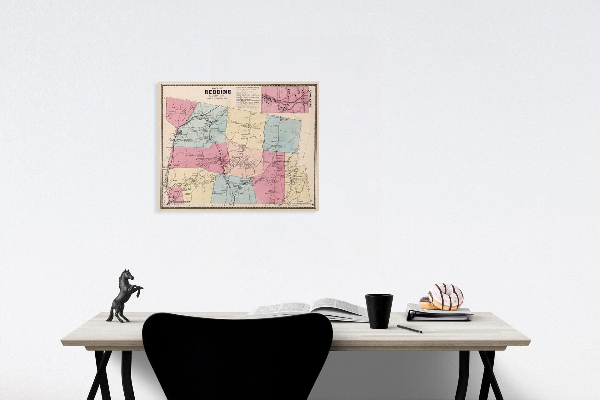 Redding, Fairfield County, Connecticut - Property Map, 1867