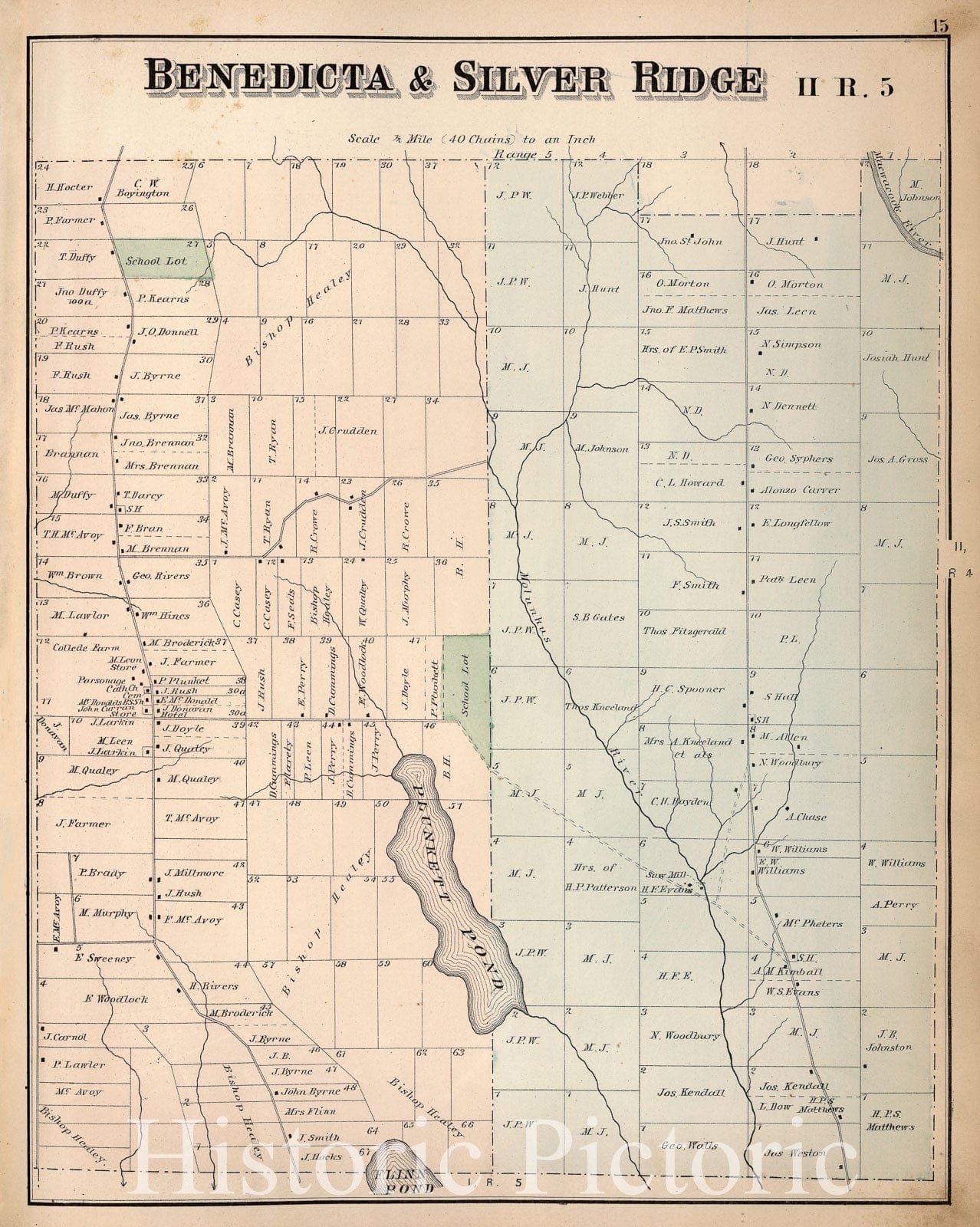 Benedicta and Silver Ridge, Aroostook County, Maine - Property Map, 1877