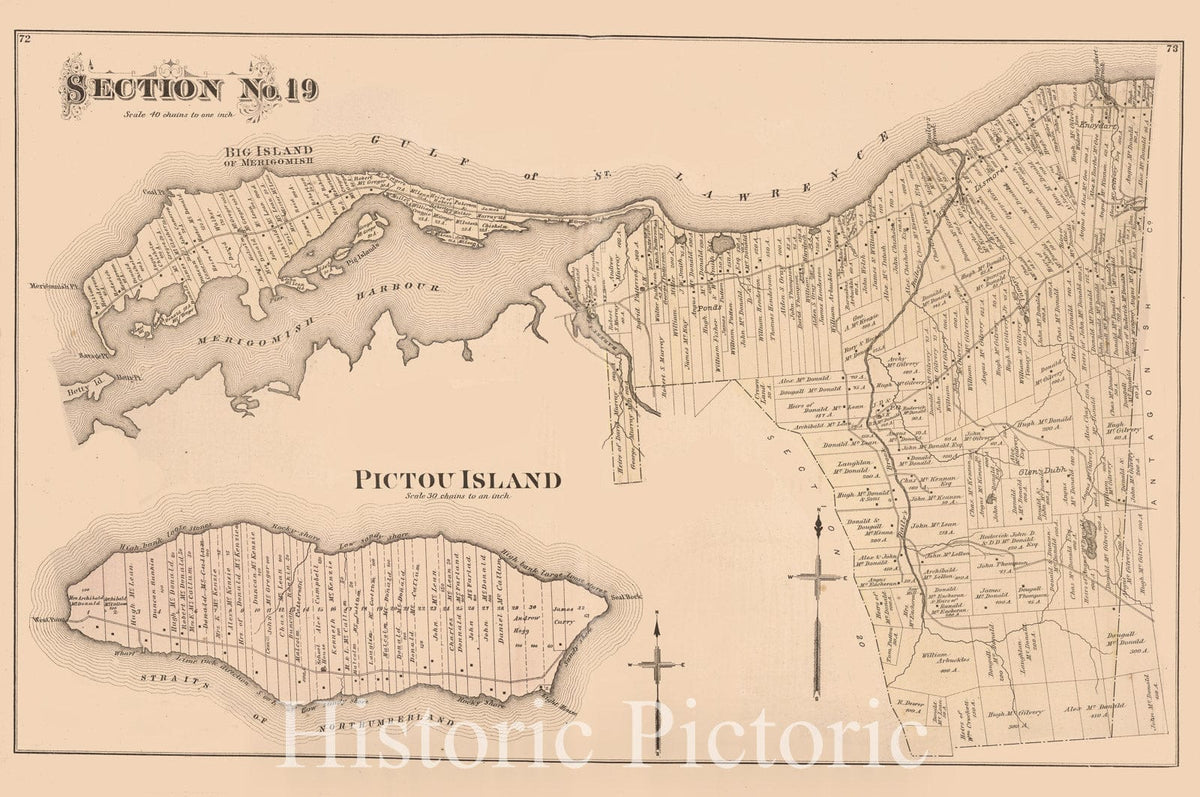 Pictou Island, Pictou County, Nova Scotia - Property Map, 1879