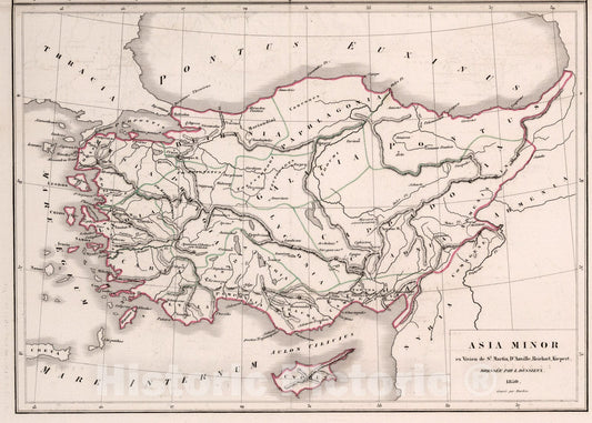 Historic Map : 10. Asia Minor., 1850, Vintage Wall Art