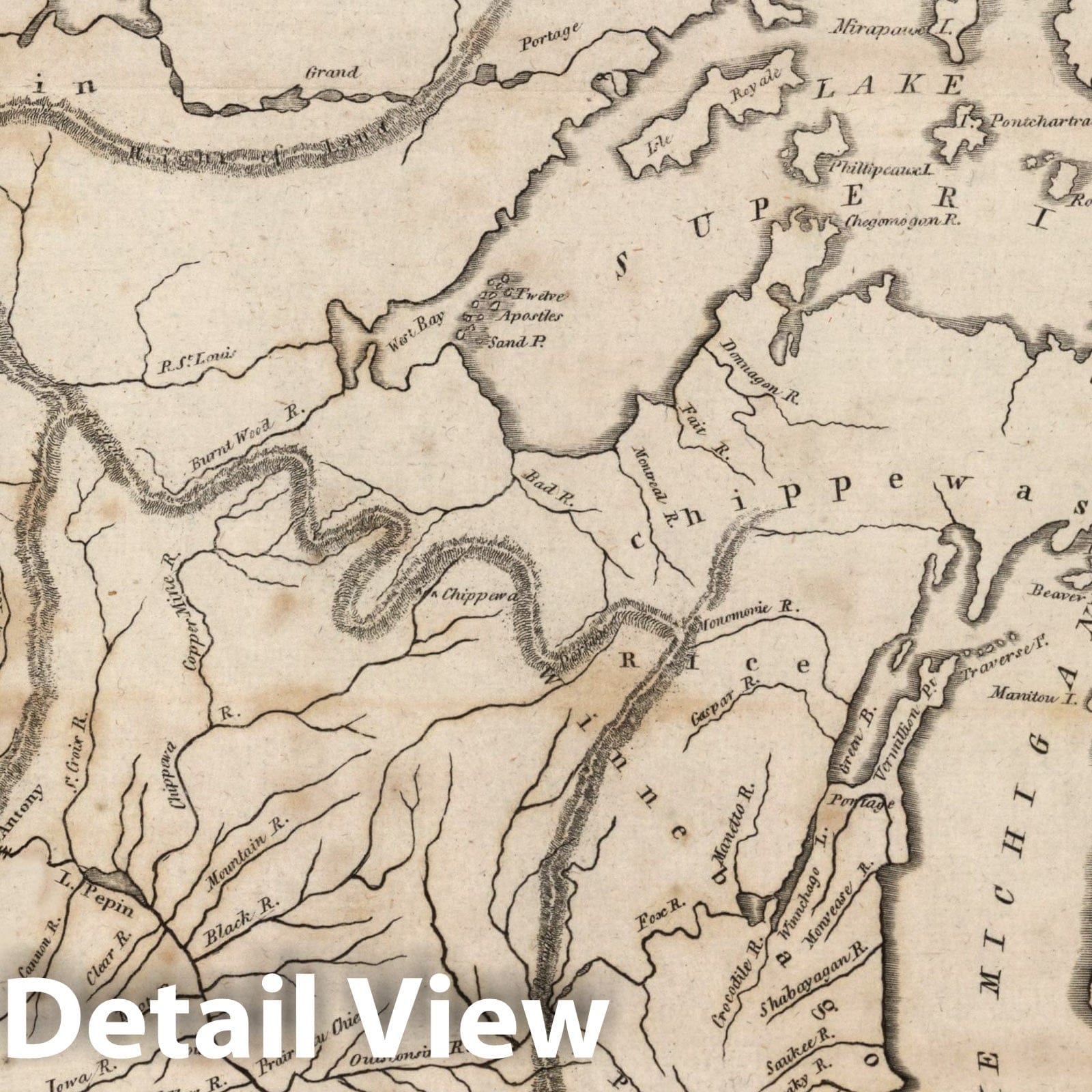 Northwestern Territories of the United States, 1816 - Historical Map Print