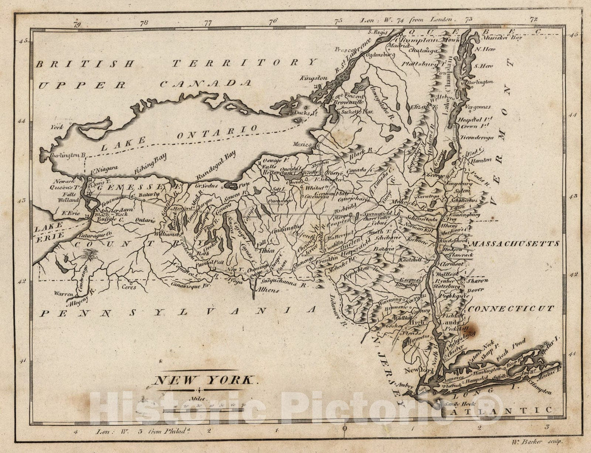 Historic Map : New York, 1816, Vintage Wall Art