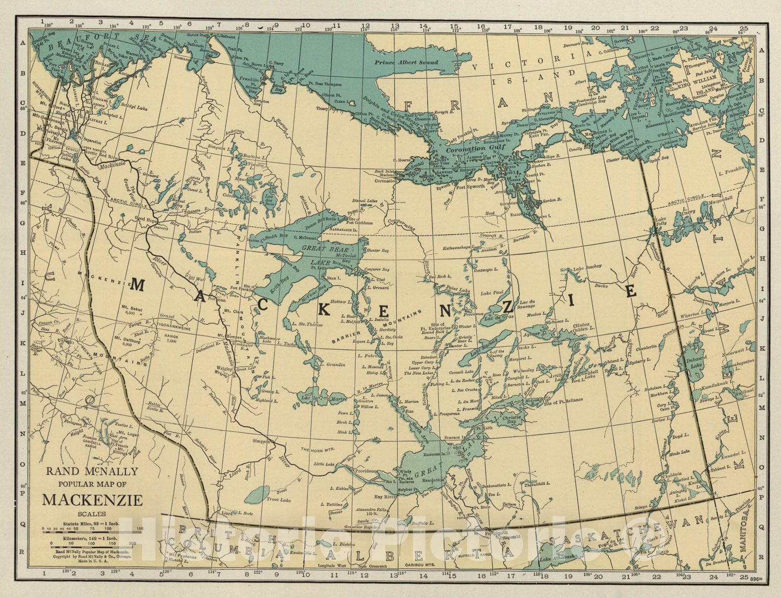 Historic Map : Mackenzie., 1924, Vintage Wall Art