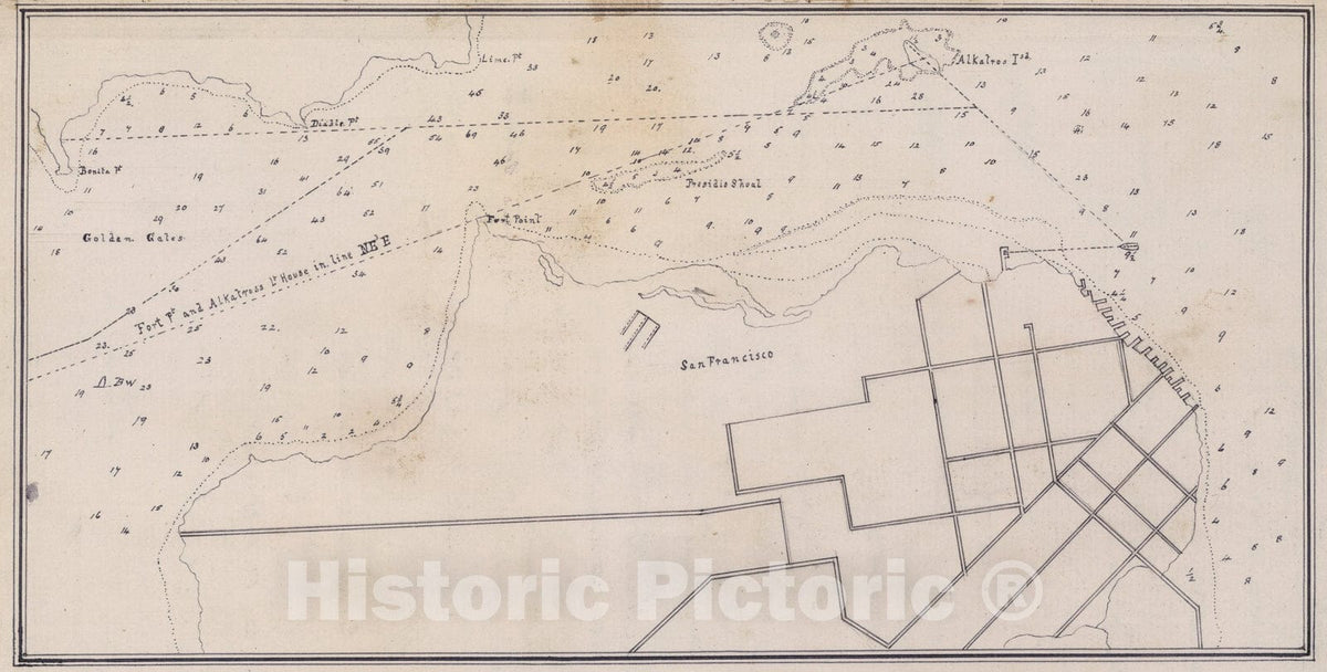 Historic Map : San Francisco., 1884, Vintage Wall Art