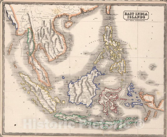 Historic Map : East India Islands with Bengal Dependencies. (New Holland)., 1848, Vintage Wall Art