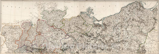 Historic Map : Top Sheet: Germany., 1816, Vintage Wall Art