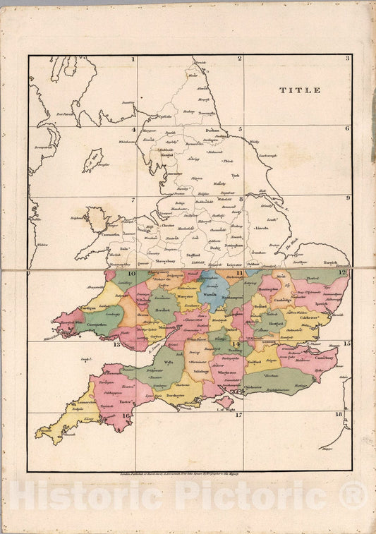 Historic Map : Index Sheet 2, 1815, Vintage Wall Art