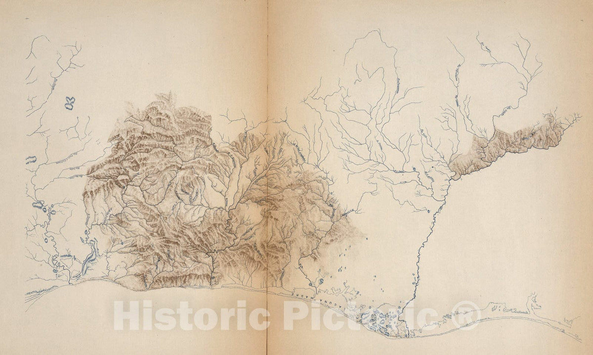 Historic Map : No. 28A: Relief map of Tamaulipas, 1922, Vintage Wall Art